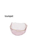 Thickened Glass Salad Bowl Light Luxury Fruit Vegetable Dessert Cold Qme pink