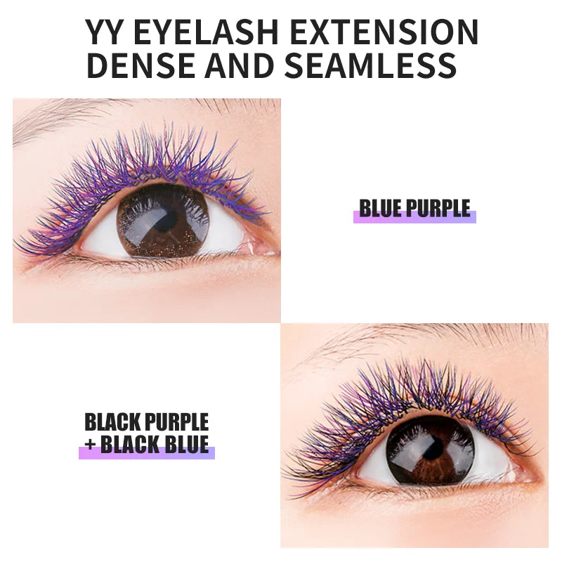 NATUHANA YY Shape Eyelashes Extension Two Tip Lashes C D Curl Ombre Qme