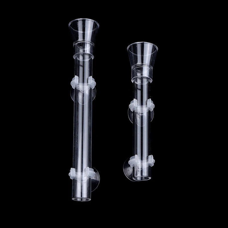 Aquarium Feeder Tube Dish Transparent Fish Tank Shrimp Snail Food Qme