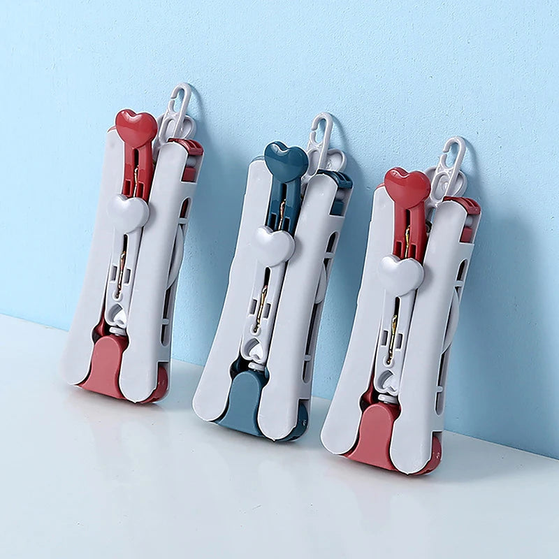 Foldable Baby Clothes Drying Rack Colorful Travel Hangers Portable Qme