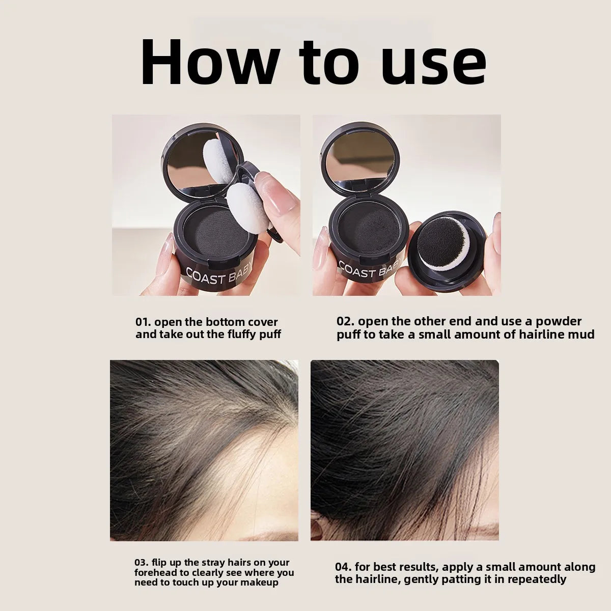 Hairline Powder Shading Contouring Hair Concealer Natural Coverage Qme