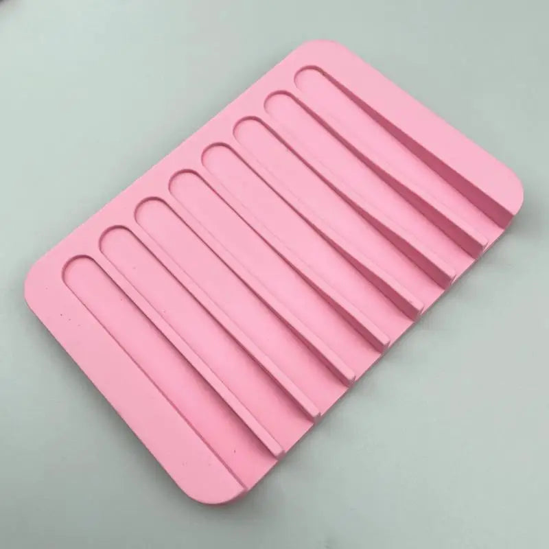 Silicone Soap Holder Pad - Non-Slip Draining Soap Dish for Shower, Bathroom Sink & Kitchen Countertop Storage Qme A5