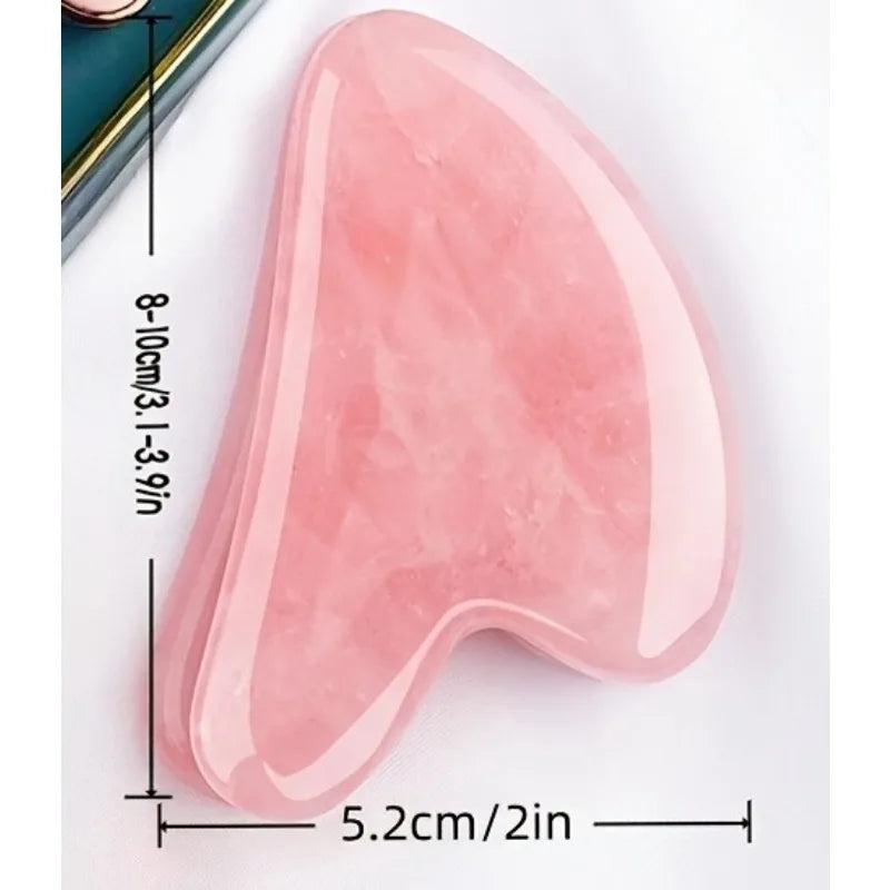 Natural Resin Heart Gua Sha Tool Crystal Stone Facial Massage Scraping Board For Face Lifting Skin Care Spa Massager Qme