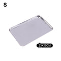 Dish Organizer Tray Home Decor Nordic Stainless Steel Rectangular Qme S