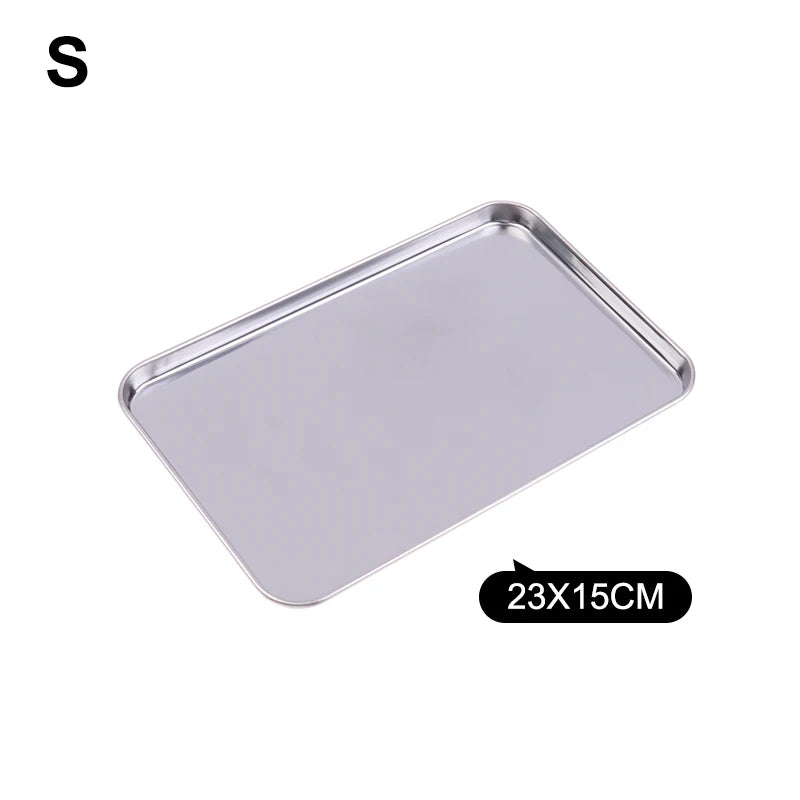 Dish Organizer Tray Home Decor Nordic Stainless Steel Rectangular Qme S
