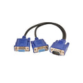 3pcs VGA Splitter Cable 1 Computer To Dual 2 Monitor Adapter Y Splitter Male To Female VGA Wire Cord for PC Laptop Adapters Qme 3pcs VGA male to 2 VGA f