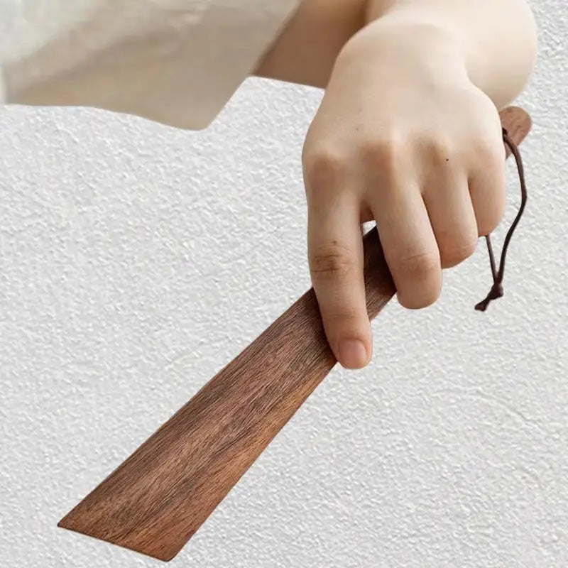 Outdoor Wooden Triangular Shovel Temperature Resistance Cooking Qme
