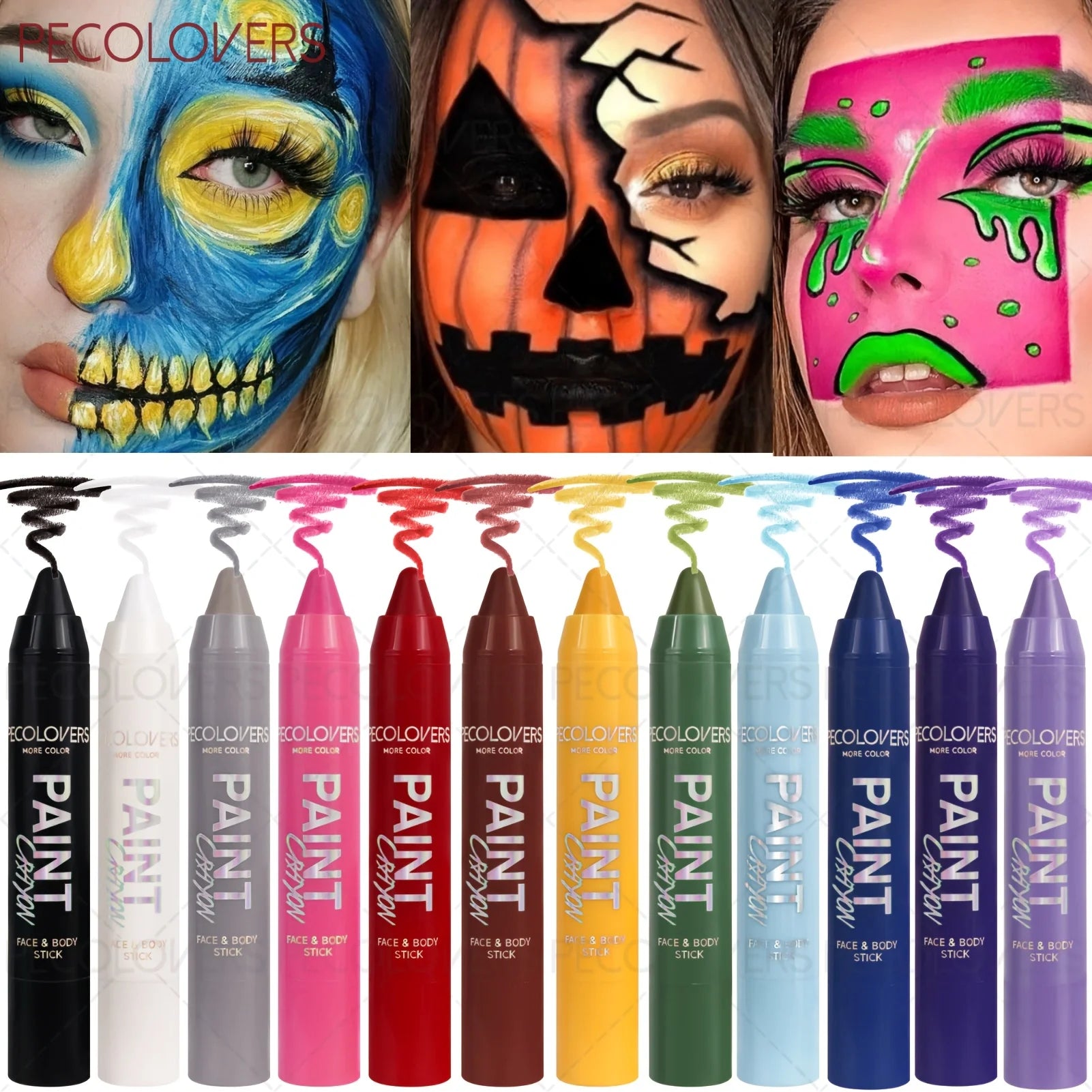 Colored Face Makeup Crayon Pen Suitable All Art Forms Creativity Qme