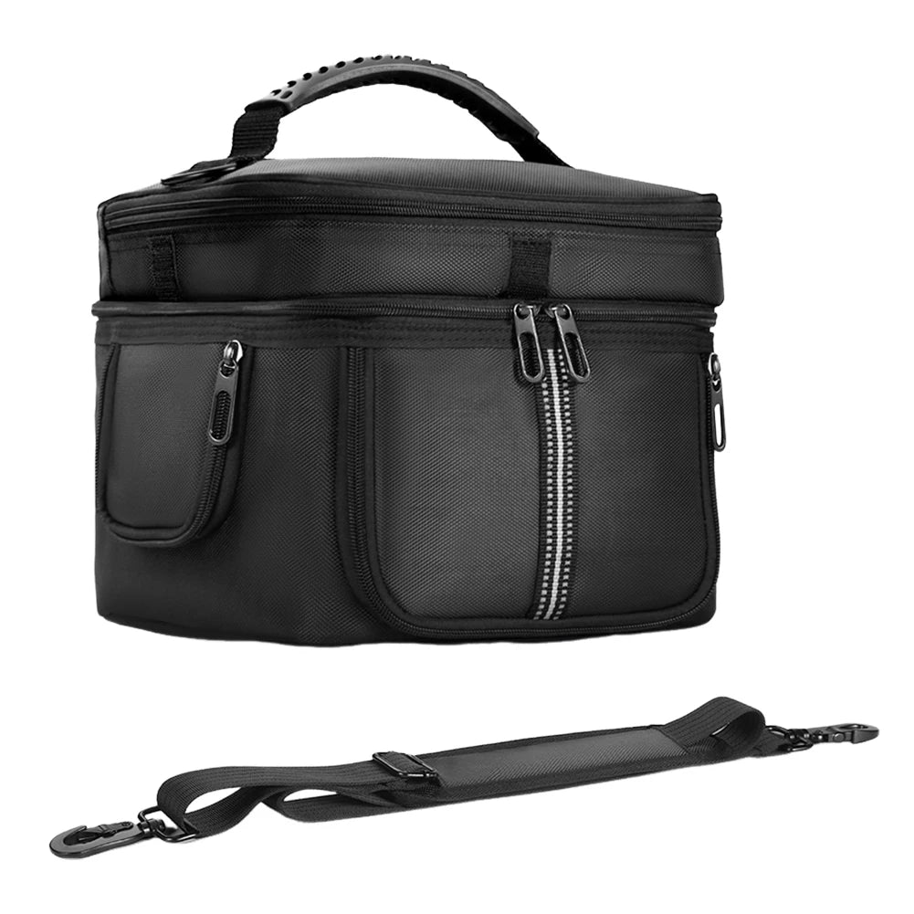 Carrying Case Storage Case Multiple Pockets Travel Storage Bag Protective Case for Ecoflow Portable Power Station River 3/3 Plus Qme black