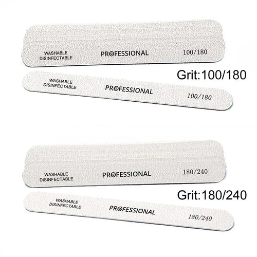 10-100PCS Wooden Nail File Professional Sanding Buffer Files 100/180/240 Double Side For Manicure Pedicure UV Gel Tips Tools Qme