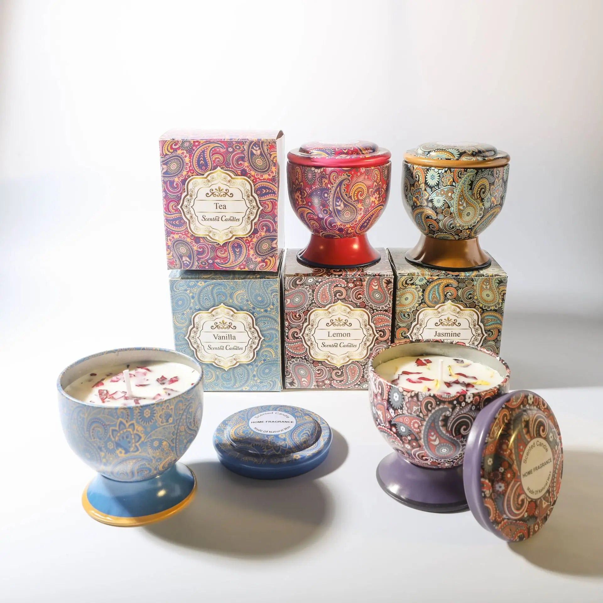 Candle Gift Set Soy Wax Aromatherapy Jar Candles in Tin Can Luxury Wedding Favors Bridesmaid Souvenir for Guests Home Decor Qme