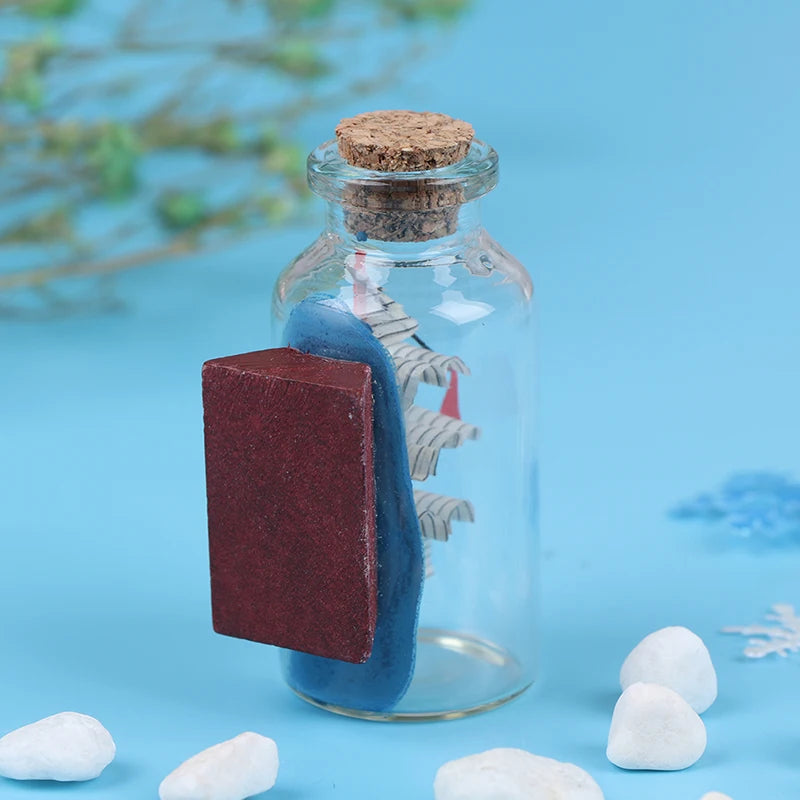 6 Dollhouse Glass Drift Bottle Miniature House Decor Kids Toy Qme