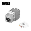 Free Crimping Network Shielded Module CAT6A CAT7 Zinc Alloy Shell RJ45 Keystone Jack Connector Network Insert Tool-Free Coupler Qme CAT 7