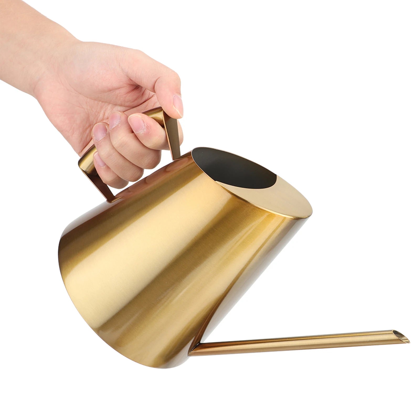 Stainless Steel Watering Can Watering Can 1500ml Watering Can Sprinkle Pot Long Mouth Garden Flowers Plants Flower Tool Qme