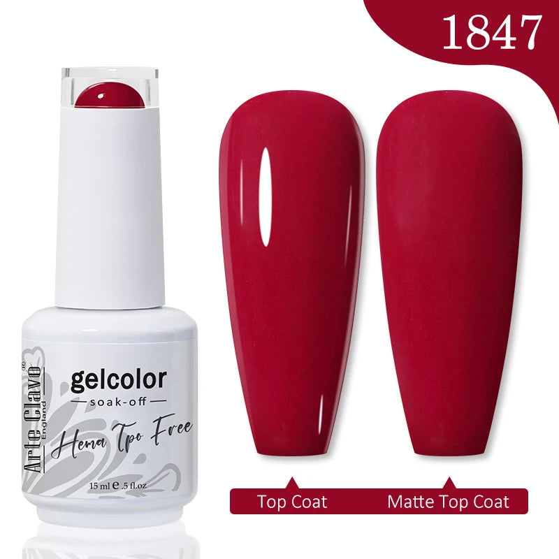 Arte Clavo Red Series Nail Polish Party Colors Gel Varnishes All