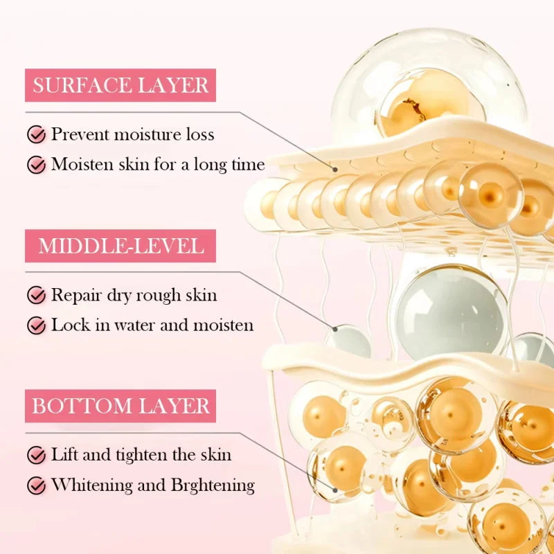 Korean PDRN Pink Collagen Capsule Cream with Niacinamide Cream Firmming Deep Hydration Wrinkle Reduction Moisturizing Beauty Qme