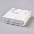 18pcs White Square Paper Cardboard Jewelry Boxes with Black Sponge Mat, 9.1x9.1x2.9cm for Ring Earring Display & Gift Storage Qme Default Title