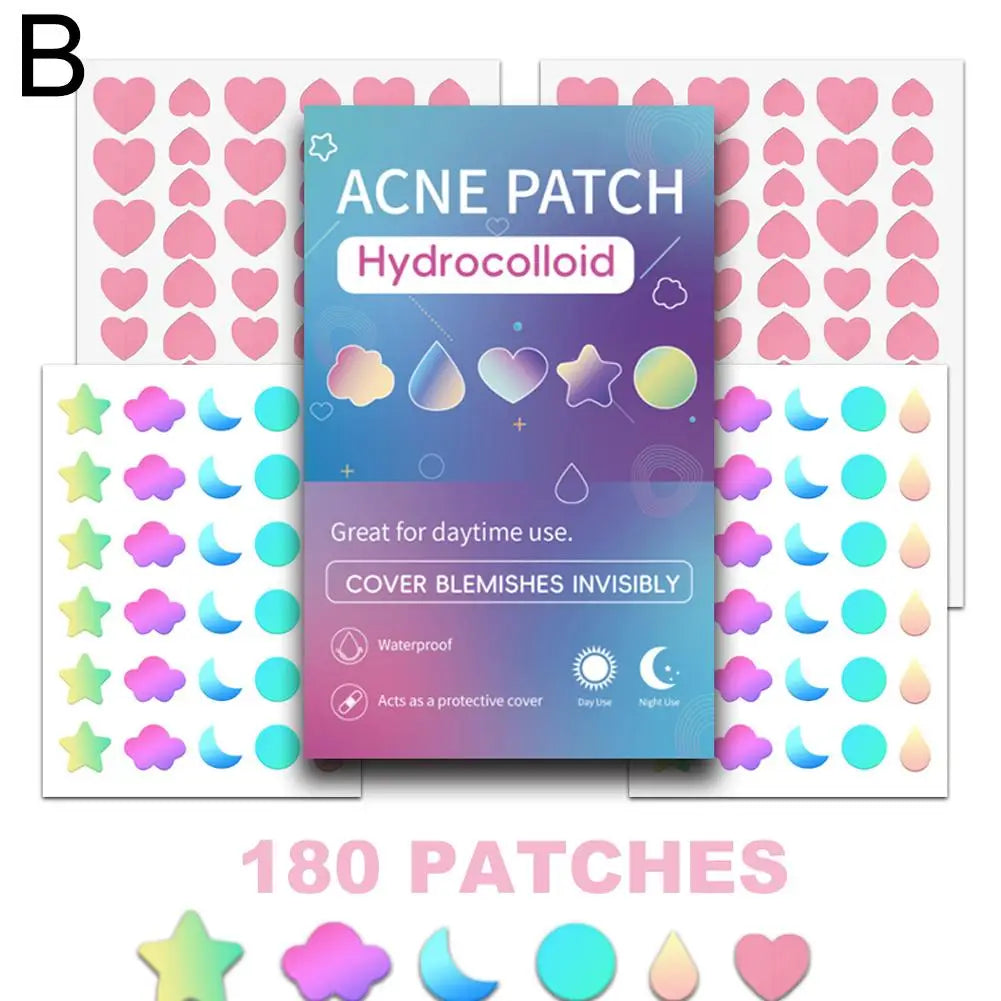 Cute Colorful Stars Pimple Patches Acne Patch Zits Blemishes Qme B-180pcs