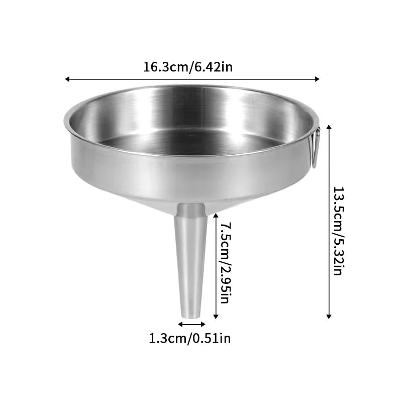 Metal Funnel Canning Kitchen Tools Accessories Wide Mouth Funnels Bar Qme 16cm