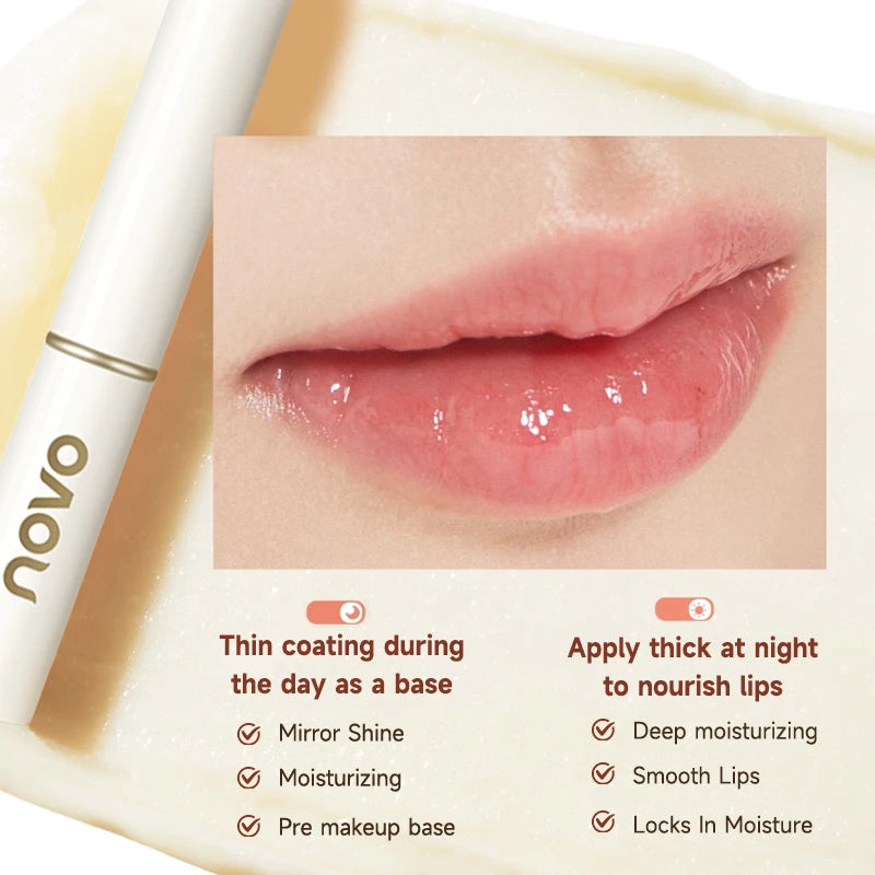 Long-Lasting Hydrating Lip Balm,Injection Beeswax&Vitamin E,Ultra-Nourishing Lipstick,Moisturizing Lip Balm For Dry Cracked Lips Qme