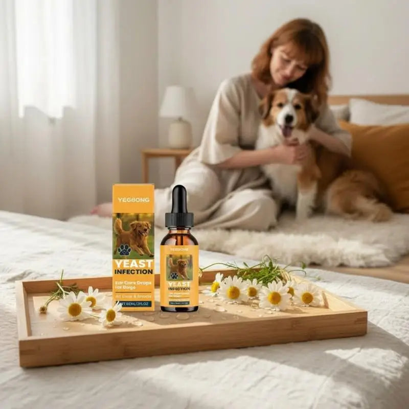 Yegbong Pet Ear Cleaning Drops Remove Wax Dirt Relieve Itchy Odor Qme