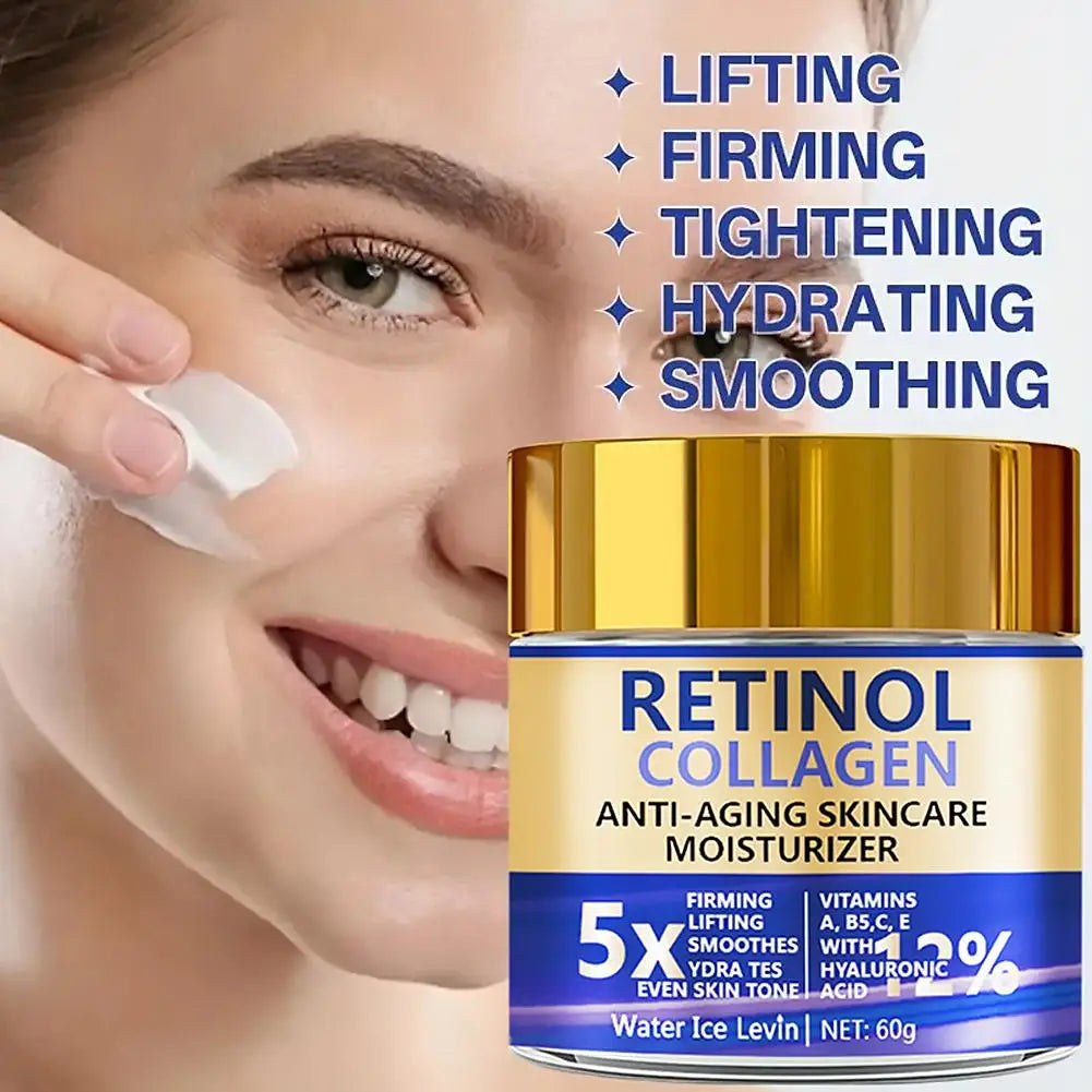 Retinol Collagen Cream Face Moisturizer Women Men Moisturizing Qme
