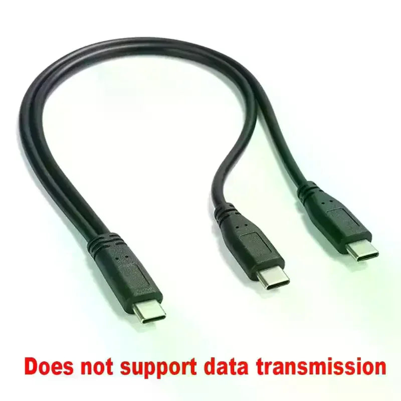 USB C Cable Splitter 1 2 Extension Wire Phone Tablet 15W 3A Power Qme