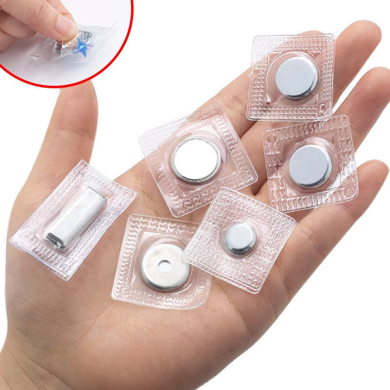 5Pairs PVC Invisible Metal Strong Magnetic Snaps Button Invisible Sew Magnetic Magnet Fastener For Handbag Clothing Qme