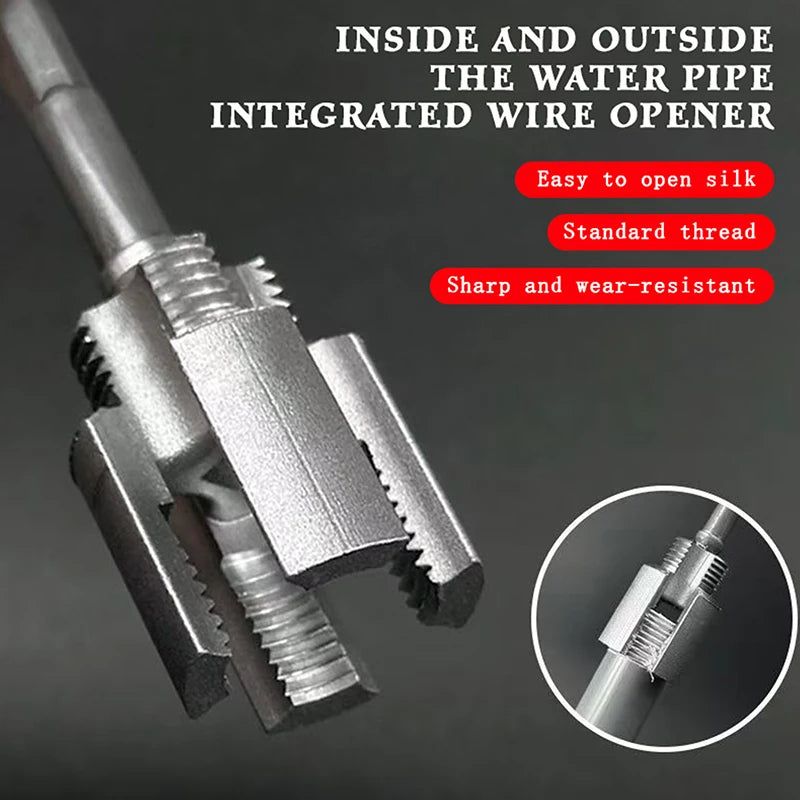 Pipe Thread Cutting Tool Integrated Internal External Pipe Threading Tool Electric Drill Compatible PVC Pipe Threader Kit. Qme