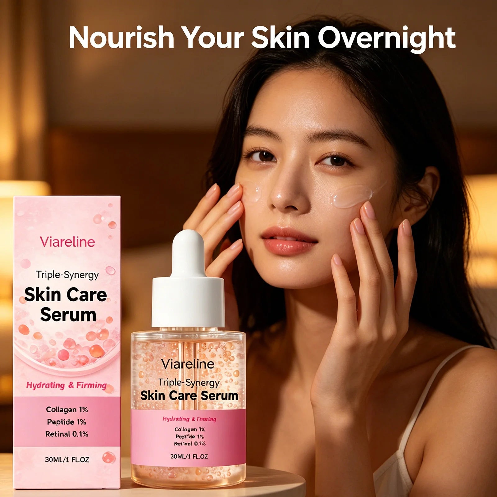 Copper Peptide Serum Retinol Lifting Facial Rejuvenation Anti Sagging Qme