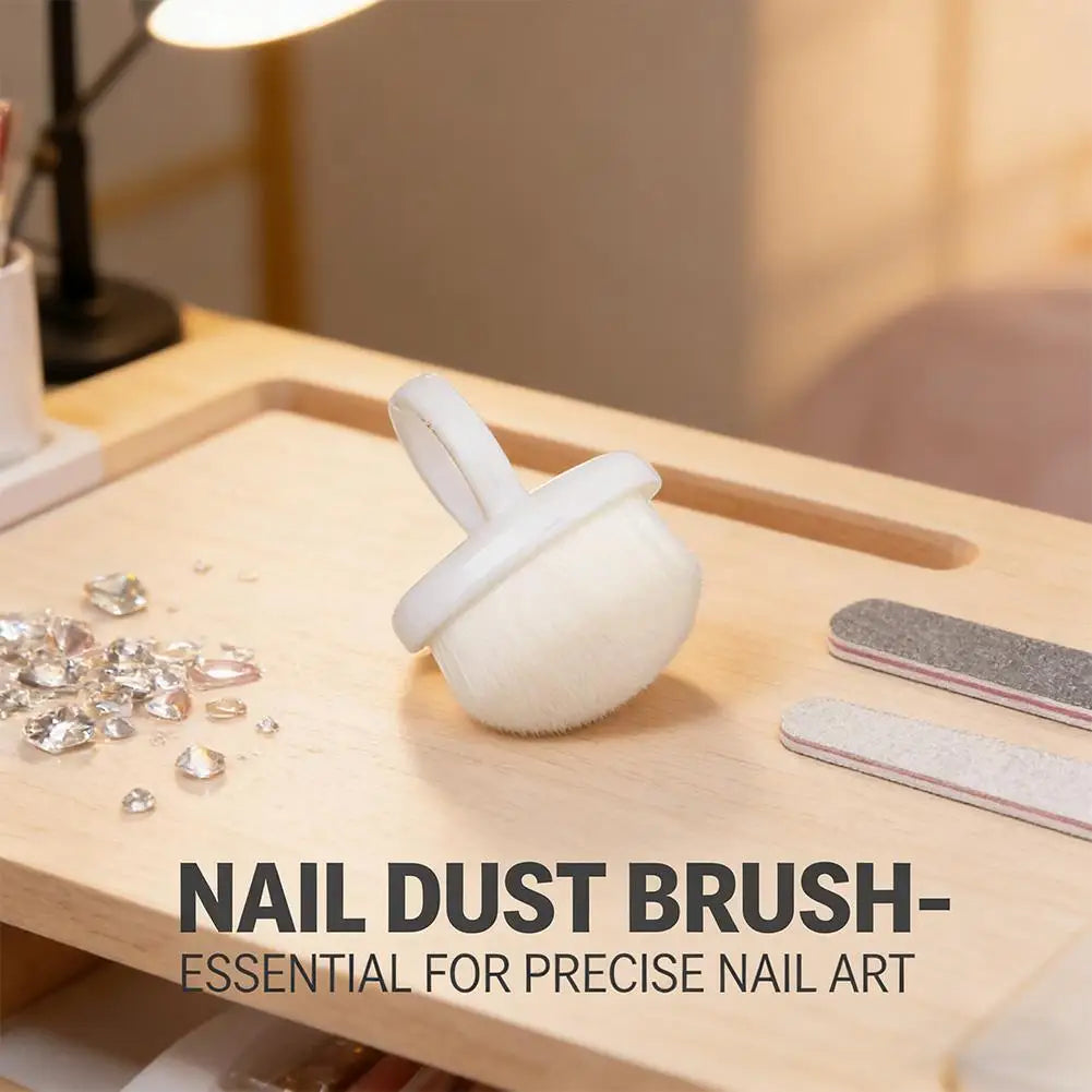 Soft Nail Art Dust Powder Remover Brush Cleaning Fingernails Beauty Qme