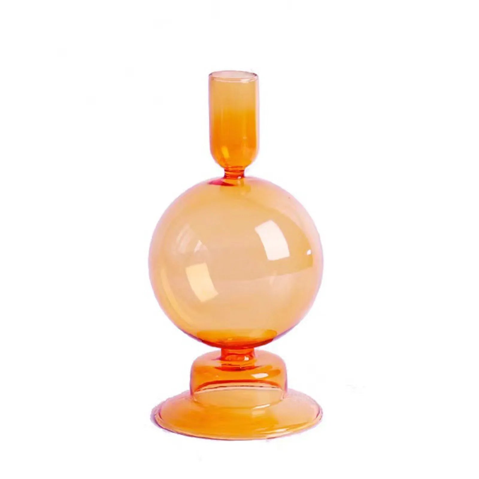 Glass Vase for Centerpiece Modern Elegant Flower Vase Candle Holder for Wedding Home Decor Housewarming Gift Glass Vase Decor Qme E