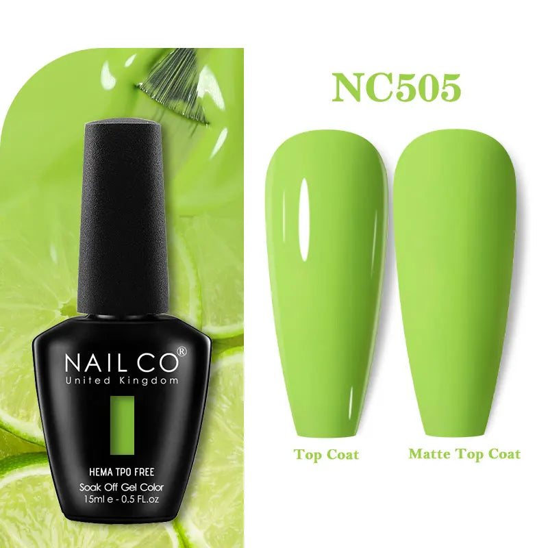 NAILCO Green Series Dark Gel Nail Polish Lasting Hybrid Base Matte