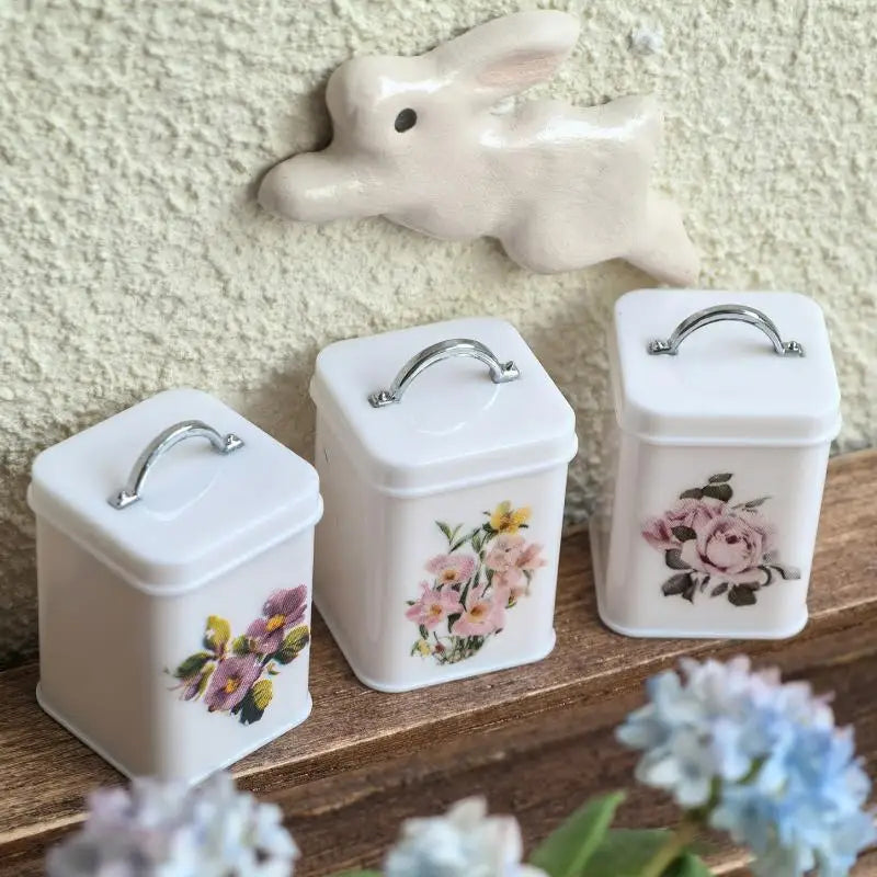Mini Kitchen Storage Container Square 1 6 Scale Miniature Dollhouse Qme