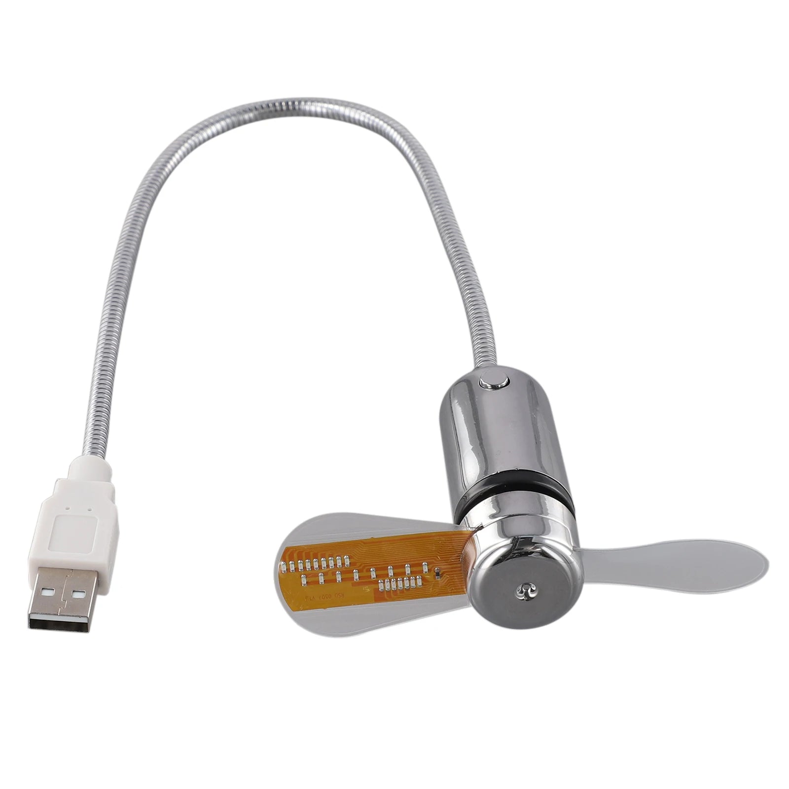 Adjustable USB Fan Gadget Small Flexible Fan LED Light USB Fan Time Clock Desktop Clock Cool Gadget Time Display Qme