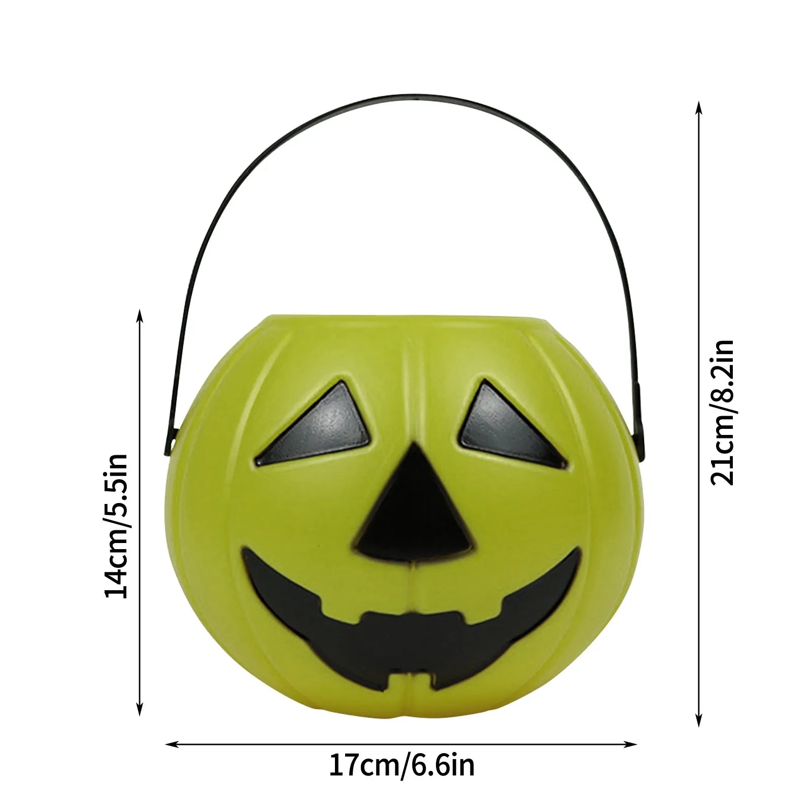 Halloween Multi-color Pumpkin Bucket Portable Plastic Candy Basket Trick Or Treat Kids Gift Packaging Halloween Party Ornament Qme