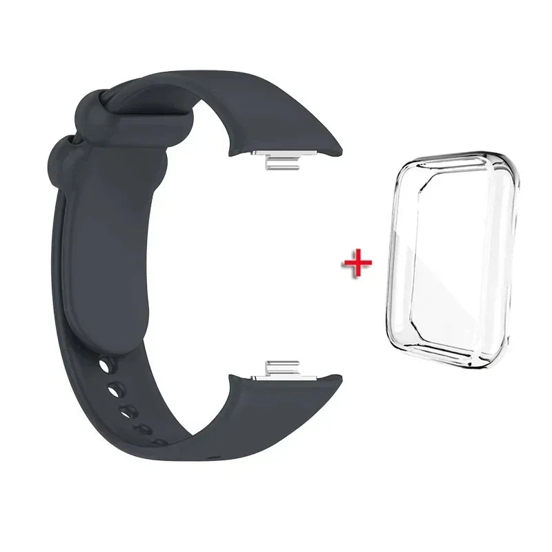 Strap+case Xiaomi Mi Band 8 Strap Smart Protective Case Silicone