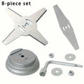 Manganese Steel Metal Grass String Trimmer Head High Performance Thickened Circular Blade Garden Tool Parts Durable Alloy Teeth Qme 8Pcs