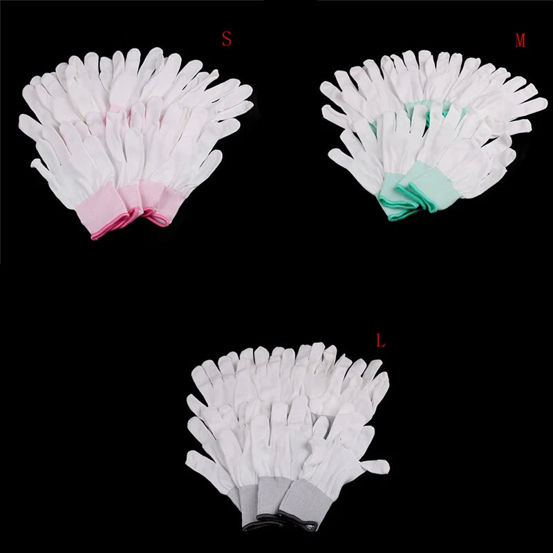 5Pair Pu Coated Palm Finger Antiskid Protectionantistatic Gloves Anti Qme