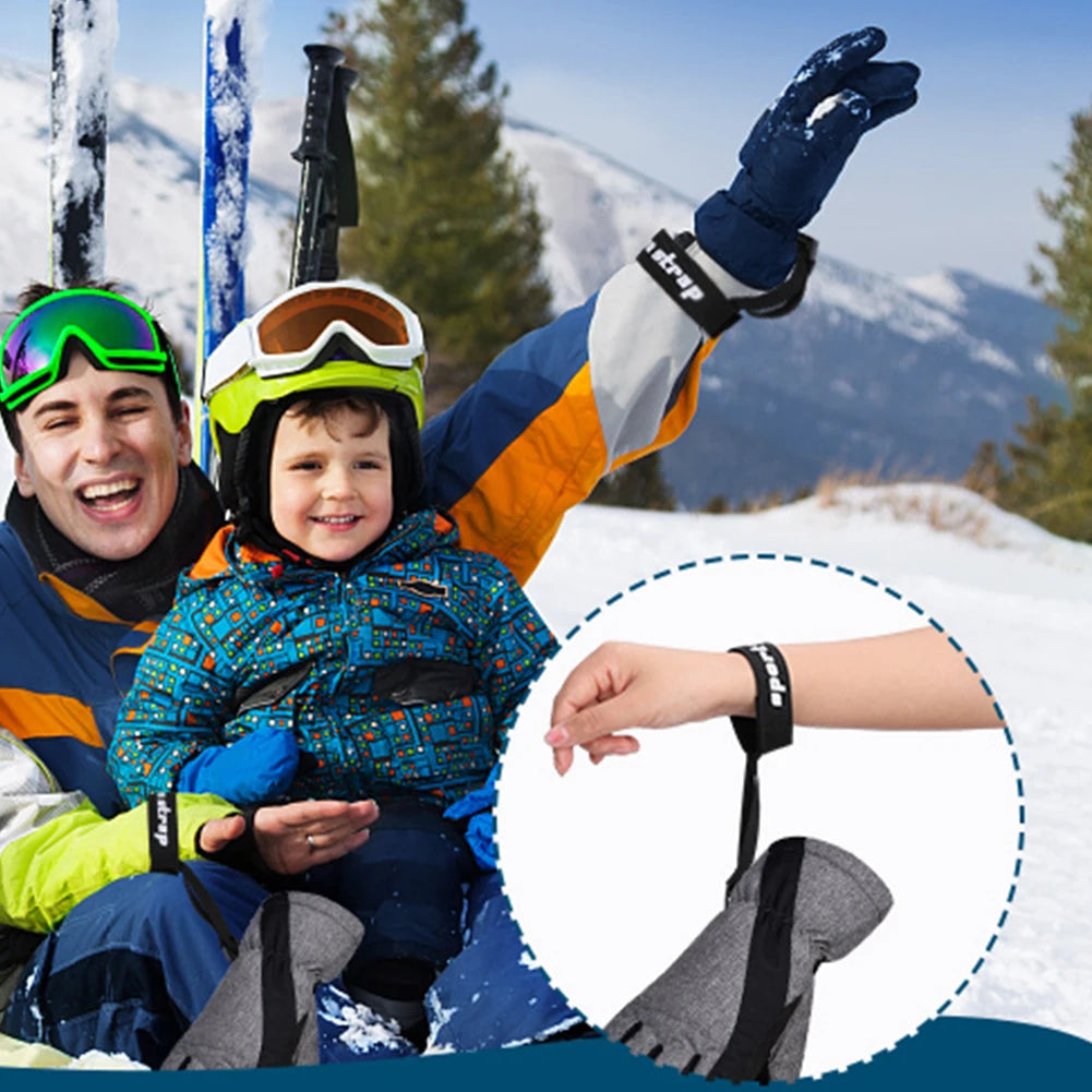 4 Pcs Glove Wrist Strap Anti-Lost Glove Safety Strap Elastic Ski Glove Leash Holder for Camping Skiing Outdoor Activities Qme