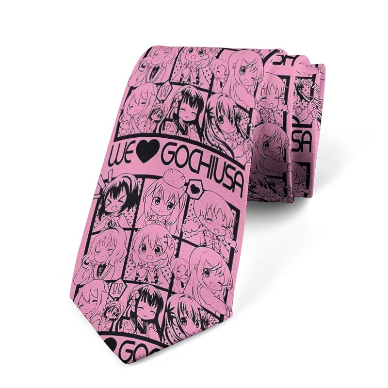 Anime Cartoon Printing Men's Tie Unisex Casual Creative Novelty Qme style5
