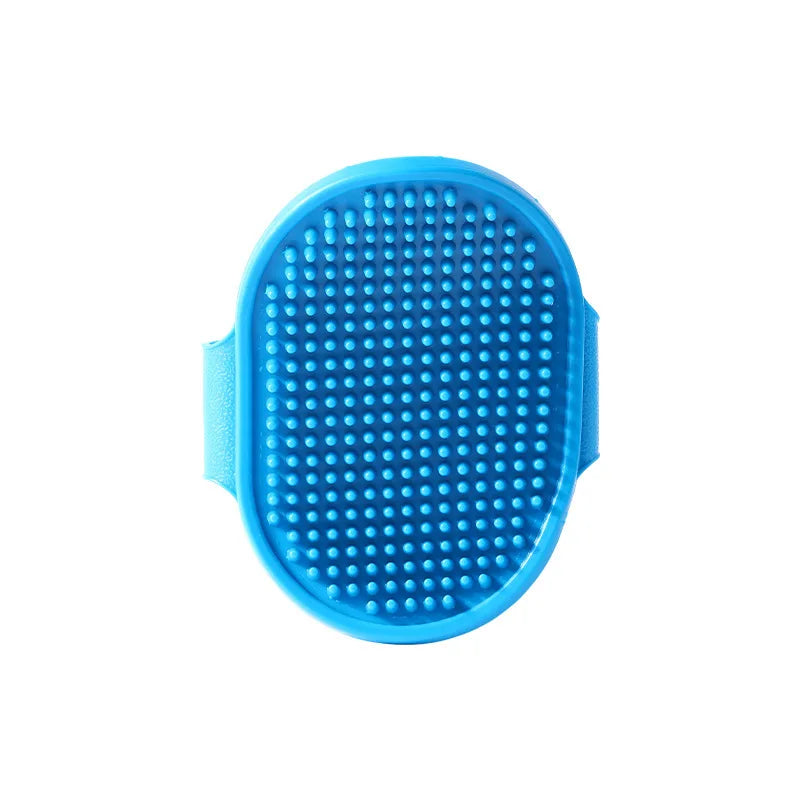 B Soft Rubber Pet Bath Brush Comb - Cat Dog Grooming Massage Glove Fur Removal Tool for Cats and Dogs Pet Bathing Supplies Qme blue