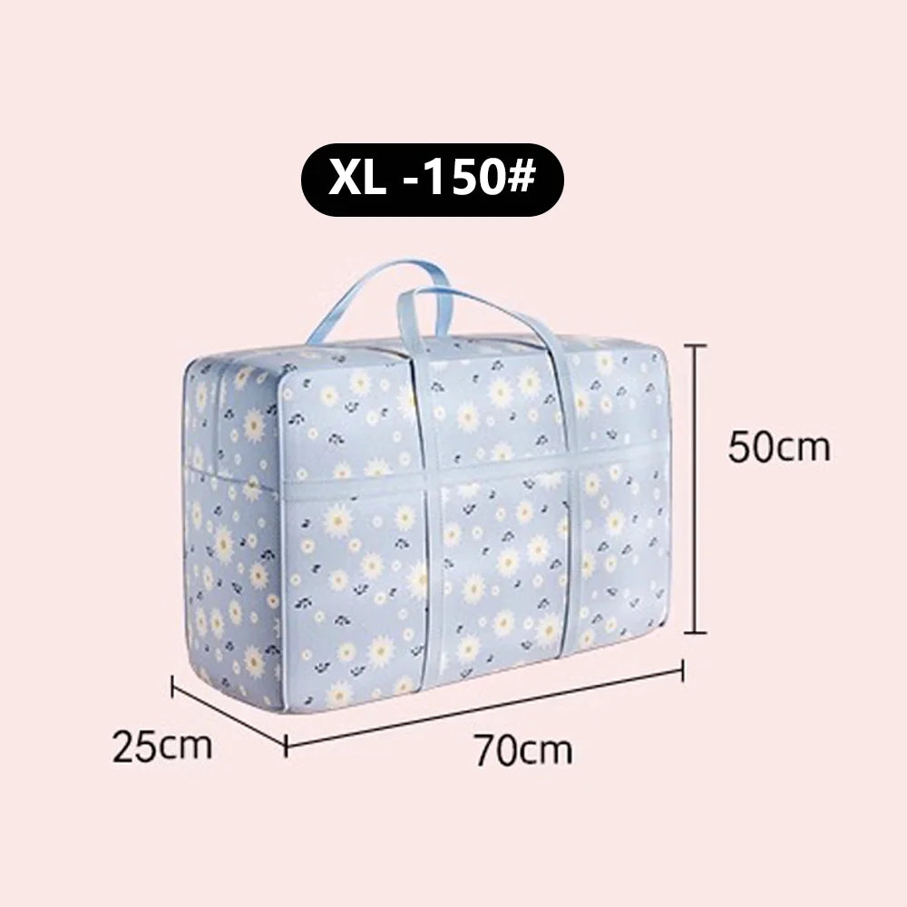 Extra Large Moisture-Proof Quilt & Clothes Storage Bag Heavy Duty Moving Packing Sack for Home Travel Luggage Tote Qme XL