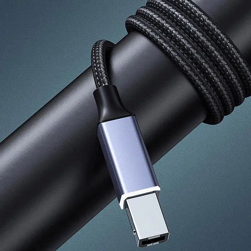 USB-C USB B 2 0 Printer Cable High-speed Braided Reliable Data Qme