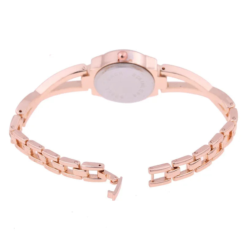 Famous Brand Rose Gold Silver Casual Quartz Watch Women Mesh Stainless Steel Dress Women Watches Qme
