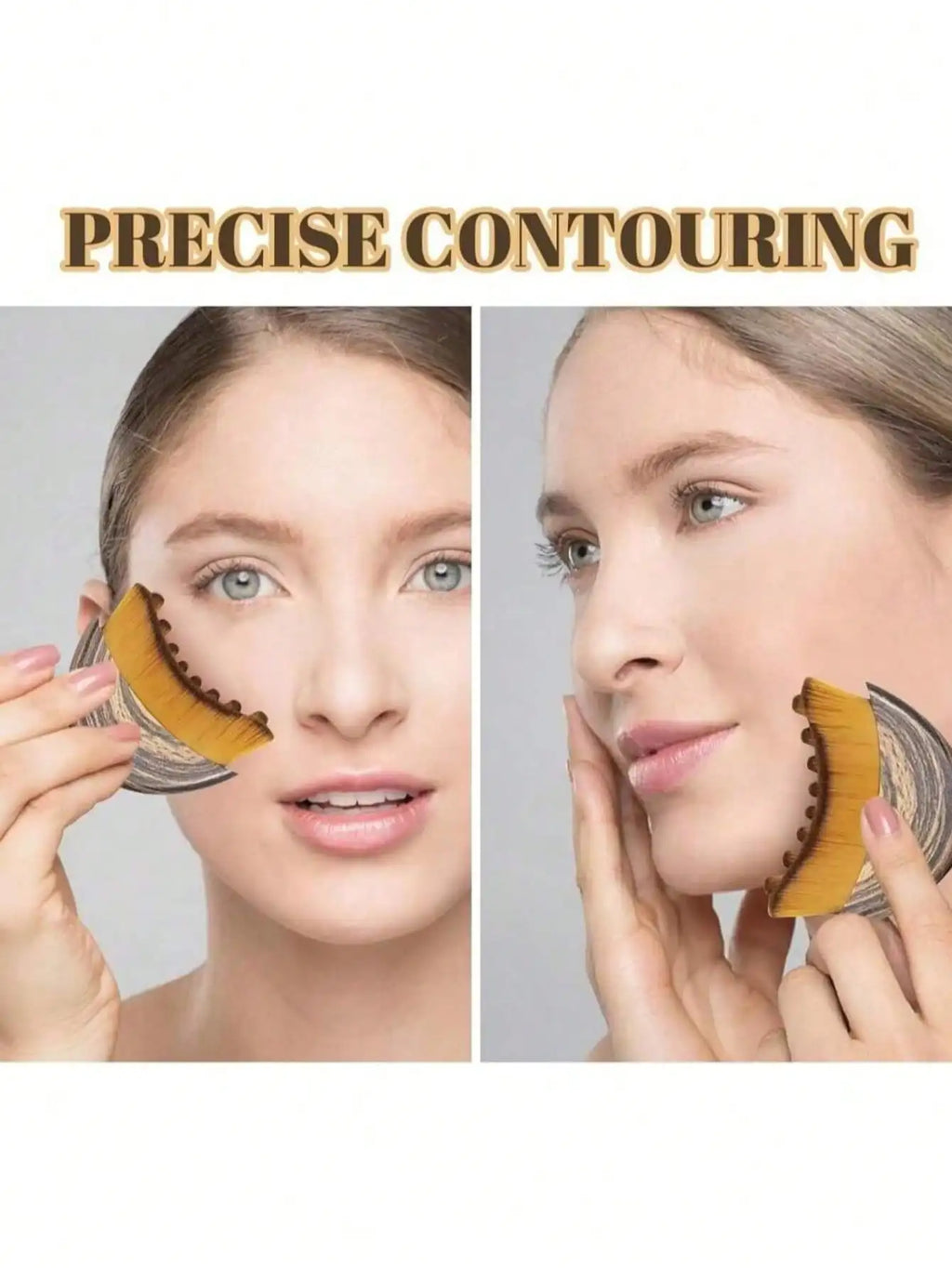 Facial Cleansing Brush 2-In-1 Contour Sculpting Tool Jawline Qme