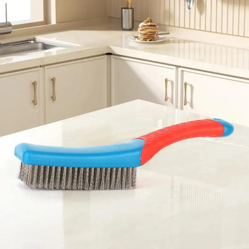 Heavy Duty Stainless Steel Wire Brush Comfortable Plastic Handle Qme