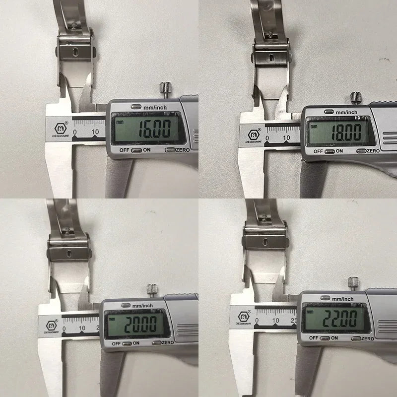 Watch Buckle 18mm 20mm 22mm Silver Folding Safety Milled Clasp Replacement Stainless Steel Deployant Watch Clasp Qme