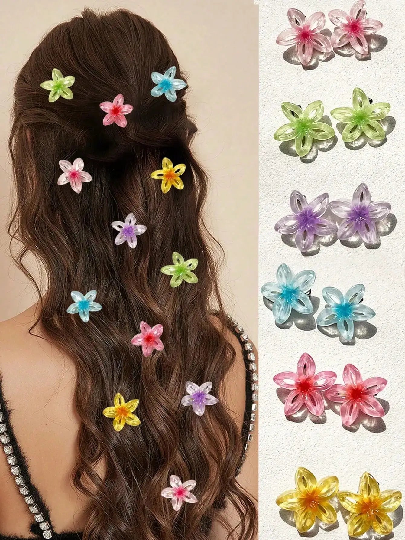 Women's Fashion Chrysanthemum Hair Clip Cherry Blossom Sweet Flower Qme