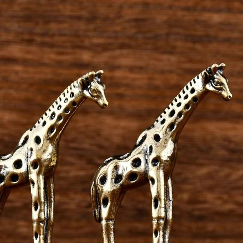 Home Decor Vintage Brass Giraffe Ornament Office Desk Desktop Qme